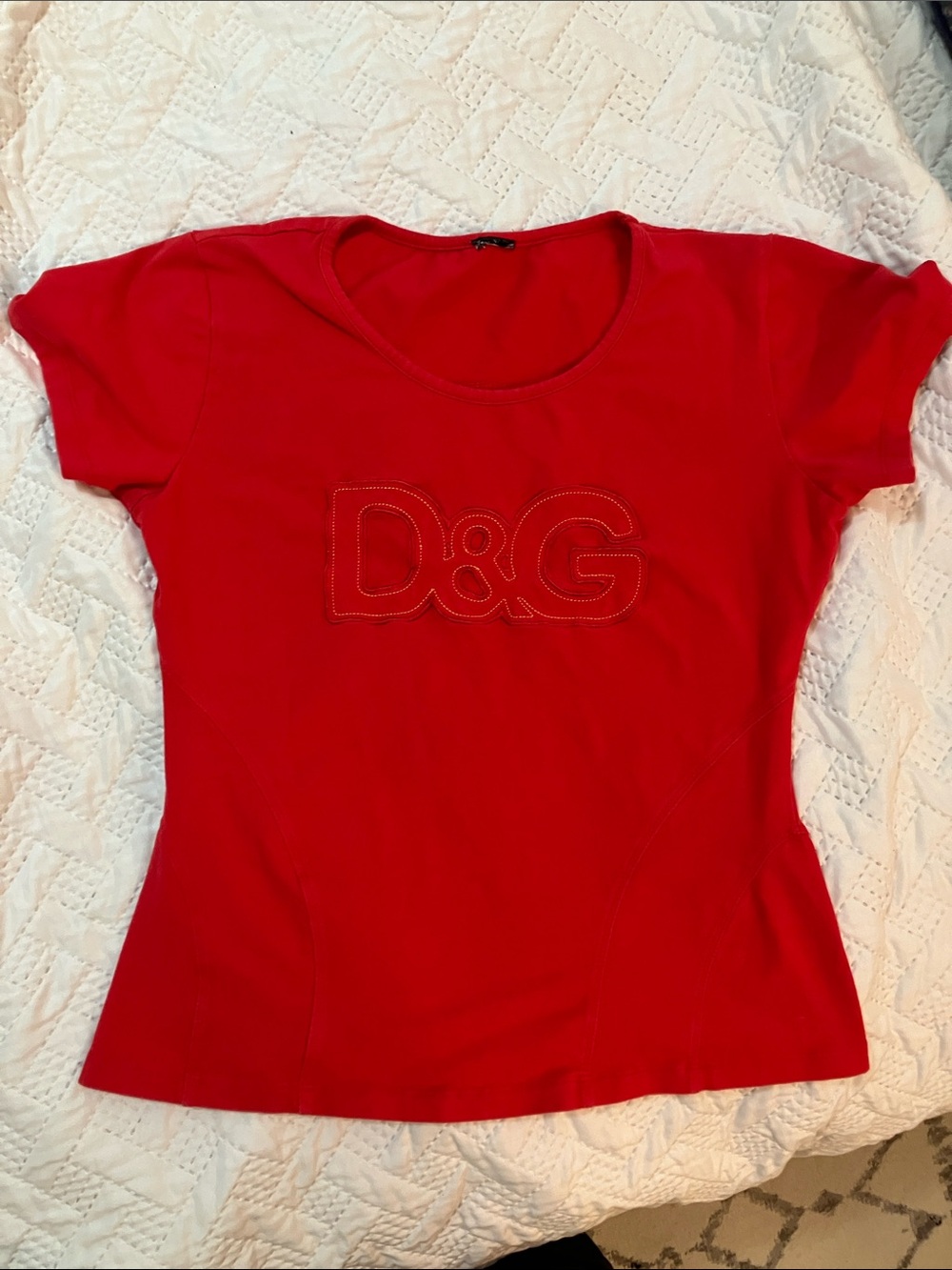 D&G ,vintage , women’s small (see measurements) cotton/spandex Logo Tee